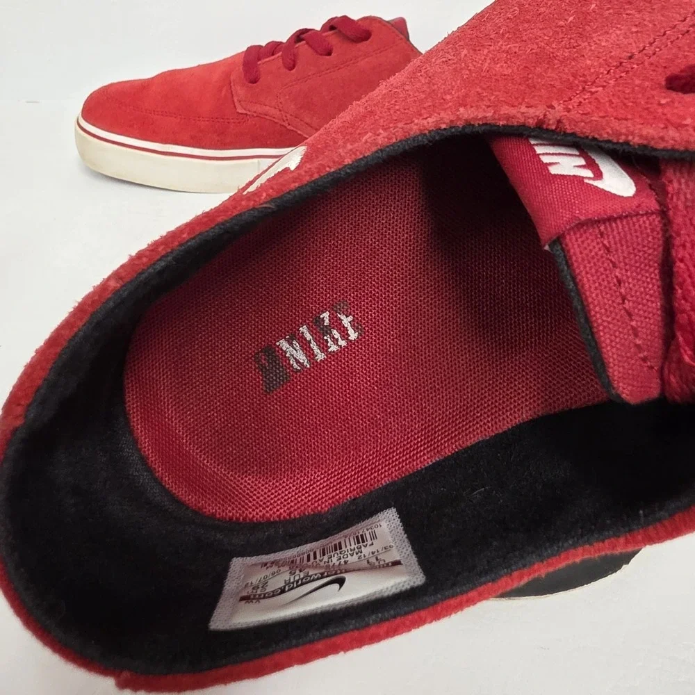 Nike Braata LR Red Suede Casual Sneakers 477650-610 Men's Size 11